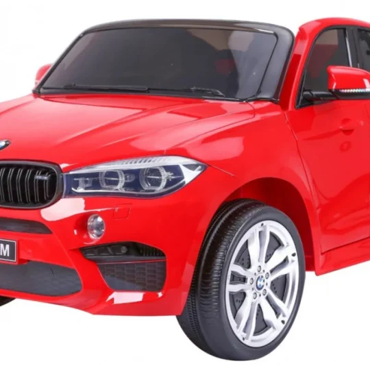 Bmw X6m Xxl Za 2 Djece Crveni Suv + Daljinski Upravljač + Eko Koža, Crvena 1
