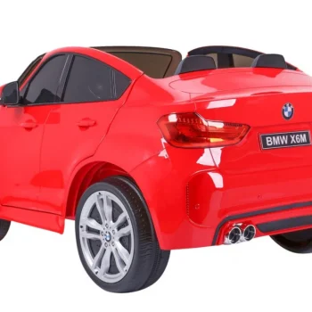 Bmw X6m Xxl Za 2 Djece Crveni Suv + Daljinski Upravljač + Eko Koža, Crvena 10