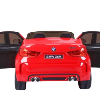 Bmw X6m Xxl Za 2 Djece Crveni Suv + Daljinski Upravljač + Eko Koža, Crvena 12