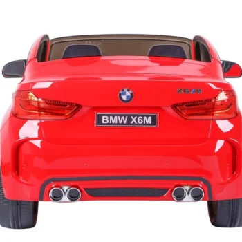 Bmw X6m Xxl Za 2 Djece Crveni Suv + Daljinski Upravljač + Eko Koža, Crvena 15