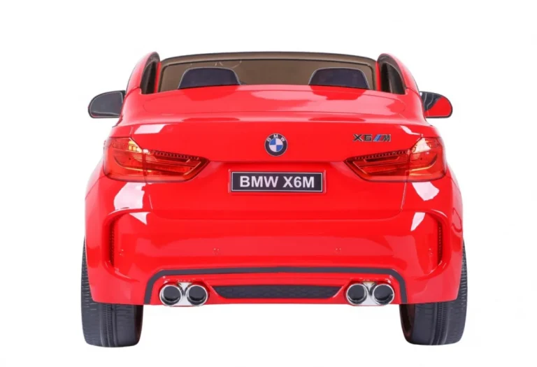 Bmw X6m Xxl Za 2 Djece Crveni Suv + Daljinski Upravljač + Eko Koža, Crvena 15