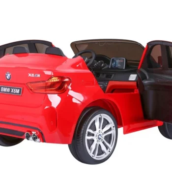 Bmw X6m Xxl Za 2 Djece Crveni Suv + Daljinski Upravljač + Eko Koža, Crvena 17