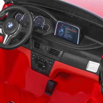 Bmw X6m Xxl Za 2 Djece Crveni Suv + Daljinski Upravljač + Eko Koža, Crvena 18