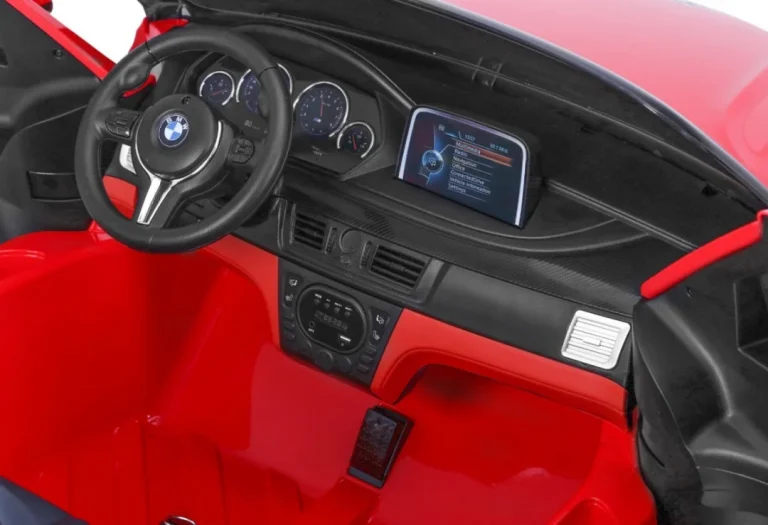 Bmw X6m Xxl Za 2 Djece Crveni Suv + Daljinski Upravljač + Eko Koža, Crvena 18