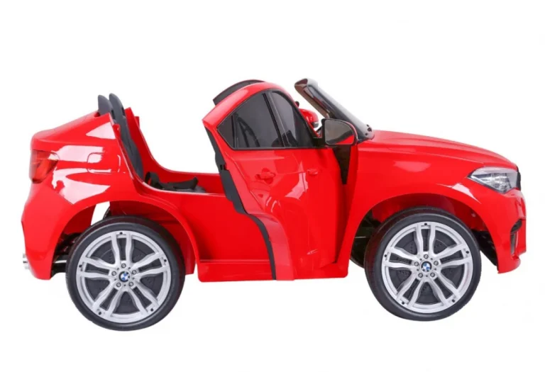 Bmw X6m Xxl Za 2 Djece Crveni Suv + Daljinski Upravljač + Eko Koža, Crvena 19