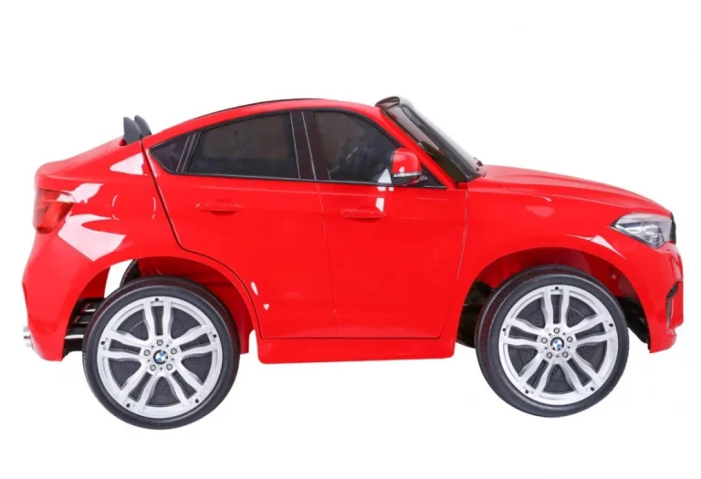 Bmw X6m Xxl Za 2 Djece Crveni Suv + Daljinski Upravljač + Eko Koža, Crvena 20