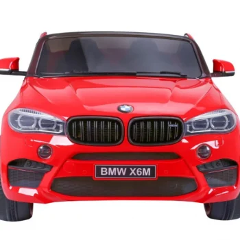 Bmw X6m Xxl Za 2 Djece Crveni Suv + Daljinski Upravljač + Eko Koža, Crvena 6