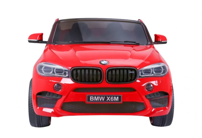 Bmw X6m Xxl Za 2 Djece Crveni Suv + Daljinski Upravljač + Eko Koža, Crvena 6
