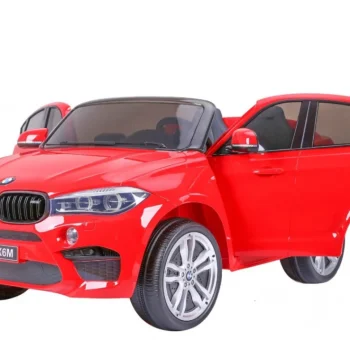 Bmw X6m Xxl Za 2 Djece Crveni Suv + Daljinski Upravljač + Eko Koža, Crvena 8