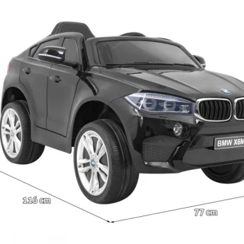 Bmw X6m Električni Automobil Za Djecu Crni Mat Suv + Daljinski Upravljač, Crna 2
