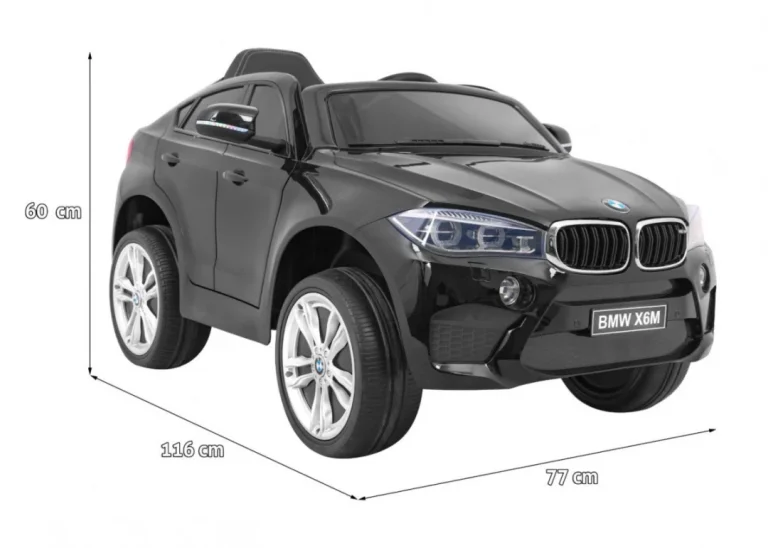Bmw X6m Električni Automobil Za Djecu Crni Mat Suv + Daljinski Upravljač, Crna 2