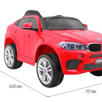Bmw X6m Električni Automobil Za Djecu Crveni Suv + Daljinski Upravljač, Crvena 2