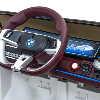 Bmw I4 Dječji Automobil Na Baterije, Bijeli + Spori Start + Eva + Eko Koža + Audio Led, Bijela 11