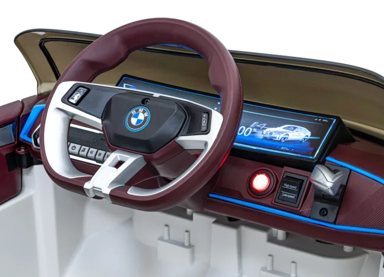 Bmw I4 Dječji Automobil Na Baterije, Bijeli + Spori Start + Eva + Eko Koža + Audio Led, Bijela 11