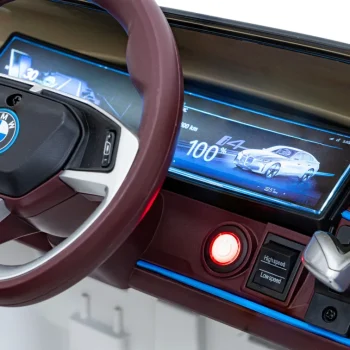 Bmw I4 Dječji Automobil Na Baterije, Bijeli + Spori Start + Eva + Eko Koža + Audio Led, Bijela 12