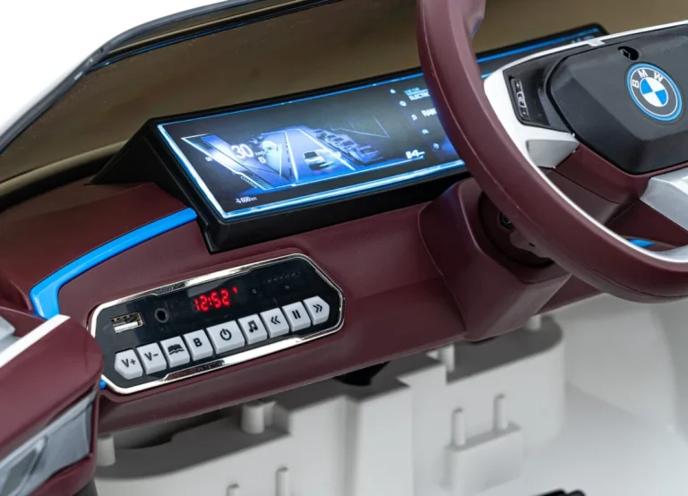 Bmw I4 Dječji Automobil Na Baterije, Bijeli + Spori Start + Eva + Eko Koža + Audio Led, Bijela 13