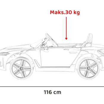 Bmw I4 Dječji Automobil Na Baterije, Bijeli + Spori Start + Eva + Eko Koža + Audio Led, Bijela 3