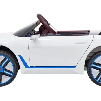 Bmw I4 Dječji Automobil Na Baterije, Bijeli + Spori Start + Eva + Eko Koža + Audio Led, Bijela 5