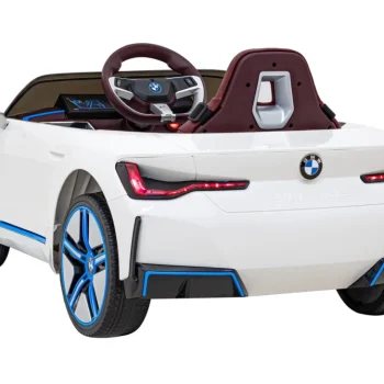 Bmw I4 Dječji Automobil Na Baterije, Bijeli + Spori Start + Eva + Eko Koža + Audio Led, Bijela 6