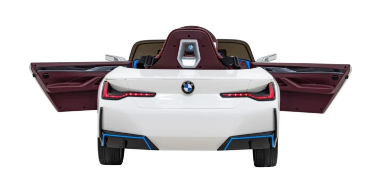Bmw I4 Dječji Automobil Na Baterije, Bijeli + Spori Start + Eva + Eko Koža + Audio Led, Bijela 7