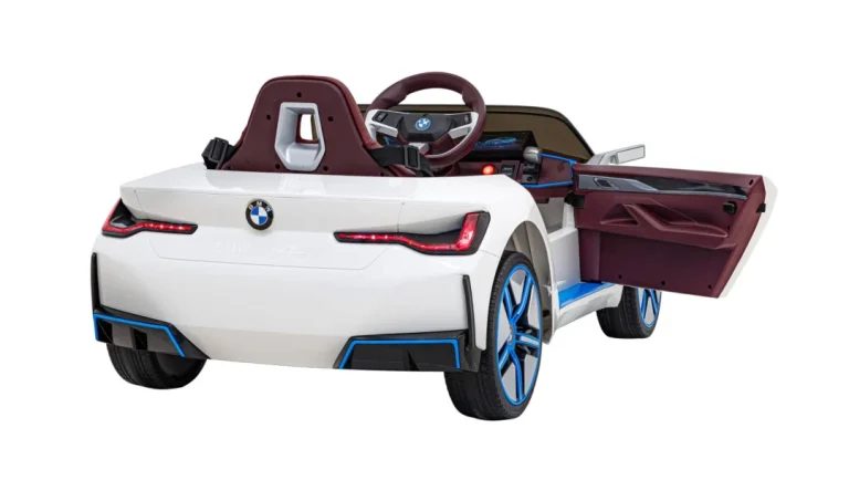 Bmw I4 Dječji Automobil Na Baterije, Bijeli + Spori Start + Eva + Eko Koža + Audio Led, Bijela 9