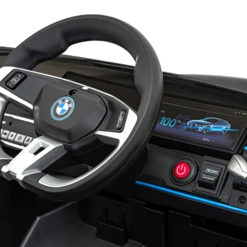 Bmw I4 Dječji Automobil Na Baterije, Crni + Spori Start + Eva + Eko Koža + Audio Led, Crna 11