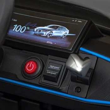 Bmw I4 Dječji Automobil Na Baterije, Crni + Spori Start + Eva + Eko Koža + Audio Led, Crna 12