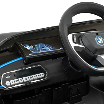 Bmw I4 Dječji Automobil Na Baterije, Crni + Spori Start + Eva + Eko Koža + Audio Led, Crna 13