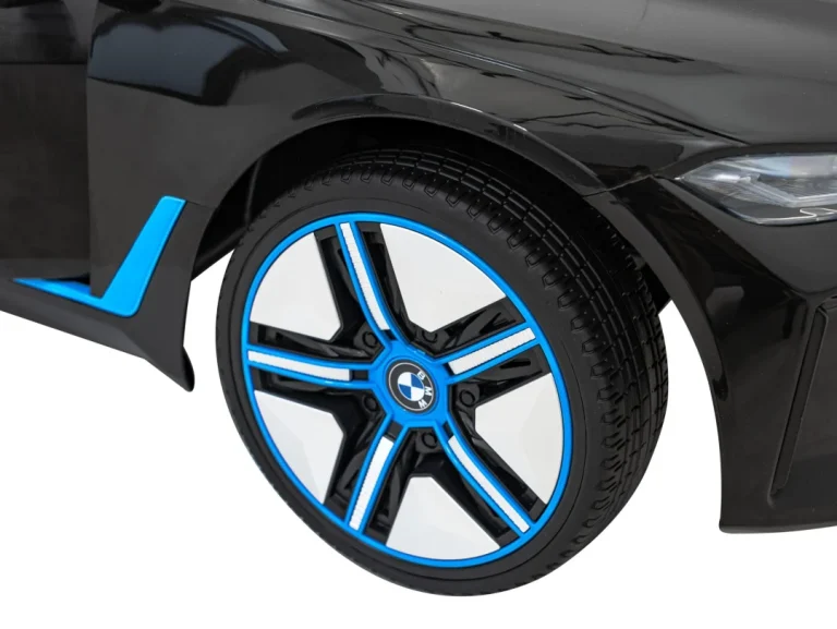 Bmw I4 Dječji Automobil Na Baterije, Crni + Spori Start + Eva + Eko Koža + Audio Led, Crna 15
