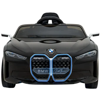 Bmw I4 Dječji Automobil Na Baterije, Crni + Spori Start + Eva + Eko Koža + Audio Led, Crna 4