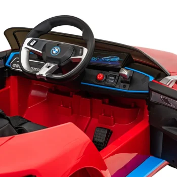 Bmw I4 Dječji Automobil Na Baterije, Crveni + Spori Start + Eva + Eko Koža + Audio Led, Crvena 10