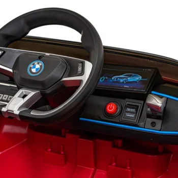 Bmw I4 Dječji Automobil Na Baterije, Crveni + Spori Start + Eva + Eko Koža + Audio Led, Crvena 11