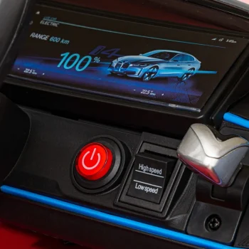 Bmw I4 Dječji Automobil Na Baterije, Crveni + Spori Start + Eva + Eko Koža + Audio Led, Crvena 12