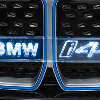 Bmw I4 Dječji Automobil Na Baterije, Crveni + Spori Start + Eva + Eko Koža + Audio Led, Crvena 18