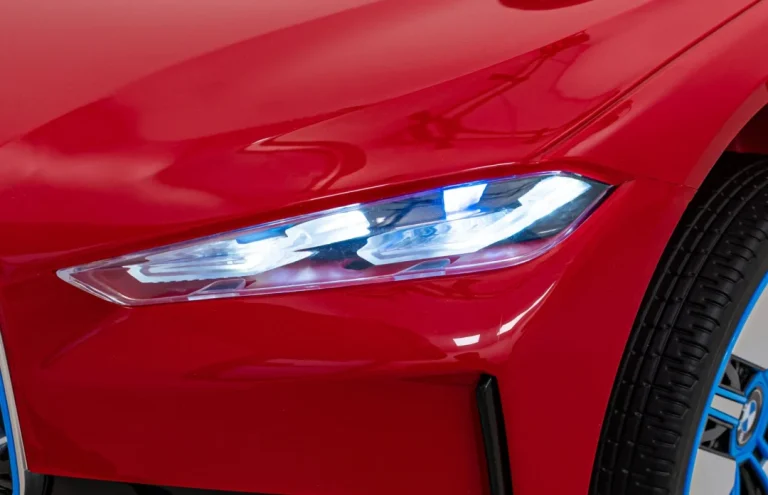 Bmw I4 Dječji Automobil Na Baterije, Crveni + Spori Start + Eva + Eko Koža + Audio Led, Crvena 19