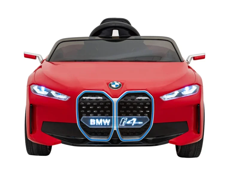 Bmw I4 Dječji Automobil Na Baterije, Crveni + Spori Start + Eva + Eko Koža + Audio Led, Crvena 4