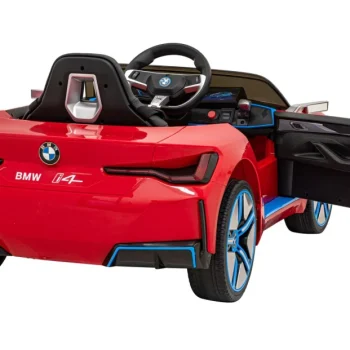 Bmw I4 Dječji Automobil Na Baterije, Crveni + Spori Start + Eva + Eko Koža + Audio Led, Crvena 8