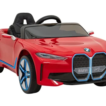 Bmw I4 Dječji Automobil Na Baterije, Crveni + Spori Start + Eva + Eko Koža + Audio Led, Crvena 9