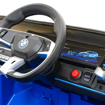 Bmw I4 Dječji Automobil Na Baterije, Plavi + Spori Start + Eva + Eko Koža + Audio Led, Plava 11