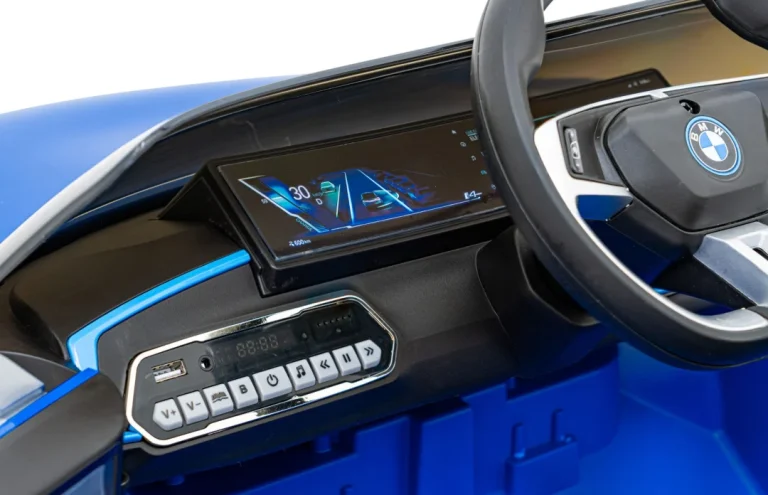 Bmw I4 Dječji Automobil Na Baterije, Plavi + Spori Start + Eva + Eko Koža + Audio Led, Plava 13