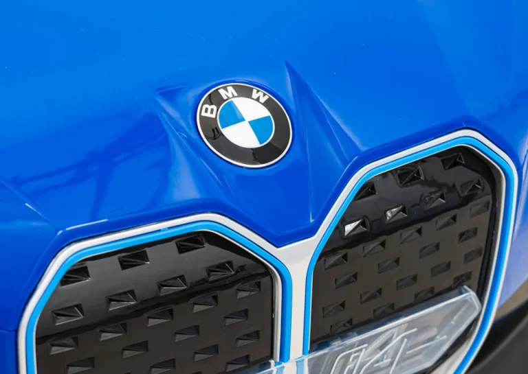 Bmw I4 Dječji Automobil Na Baterije, Plavi + Spori Start + Eva + Eko Koža + Audio Led, Plava 16