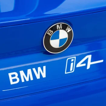 Bmw I4 Dječji Automobil Na Baterije, Plavi + Spori Start + Eva + Eko Koža + Audio Led, Plava 18