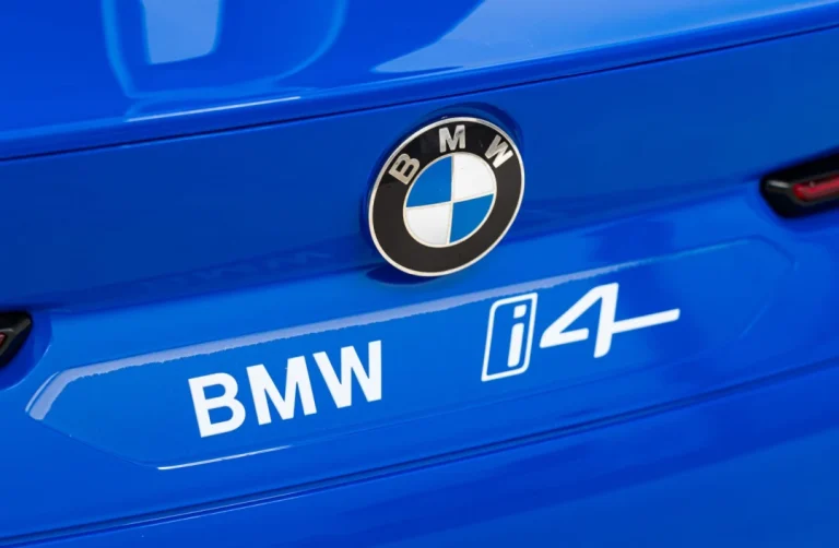Bmw I4 Dječji Automobil Na Baterije, Plavi + Spori Start + Eva + Eko Koža + Audio Led, Plava 18