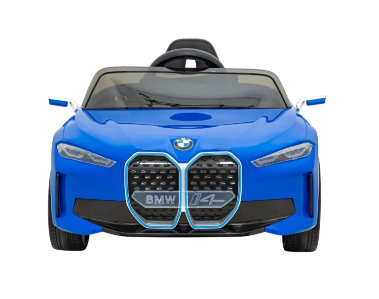 Bmw I4 Dječji Automobil Na Baterije, Plavi + Spori Start + Eva + Eko Koža + Audio Led, Plava 4