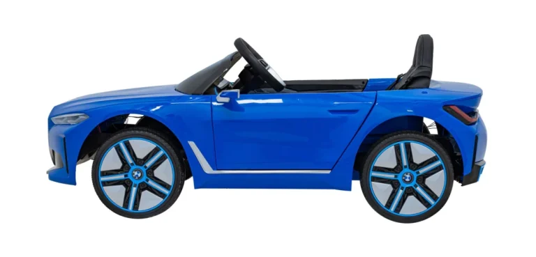 Bmw I4 Dječji Automobil Na Baterije, Plavi + Spori Start + Eva + Eko Koža + Audio Led, Plava 5