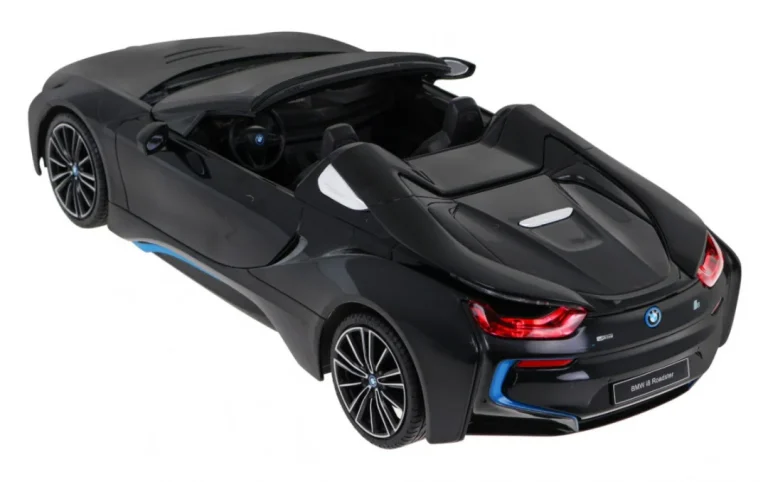 Bmw I8 Roadster Crni Rastar Model 1:12 Automobil Na Daljinsko Upravljanje + 2,4 Ghz Daljinski, Crna 3