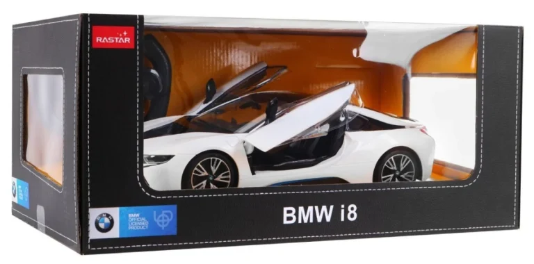 Bmw I8 Bijeli Rastar Model 1:14 Automobil Na Daljinsko Upravljanje + 2,4 Ghz Daljinski, Bijela 7