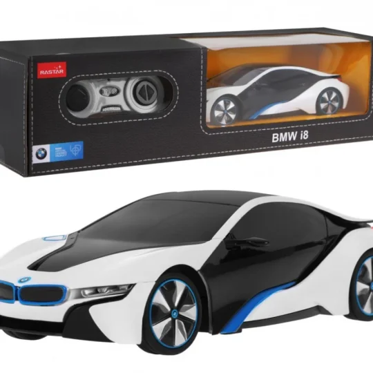 Bmw I8 Bijeli Rastar Model 1:24 Automobil Na Daljinsko Upravljanje + 2,4 Ghz Daljinski, Bijela 1