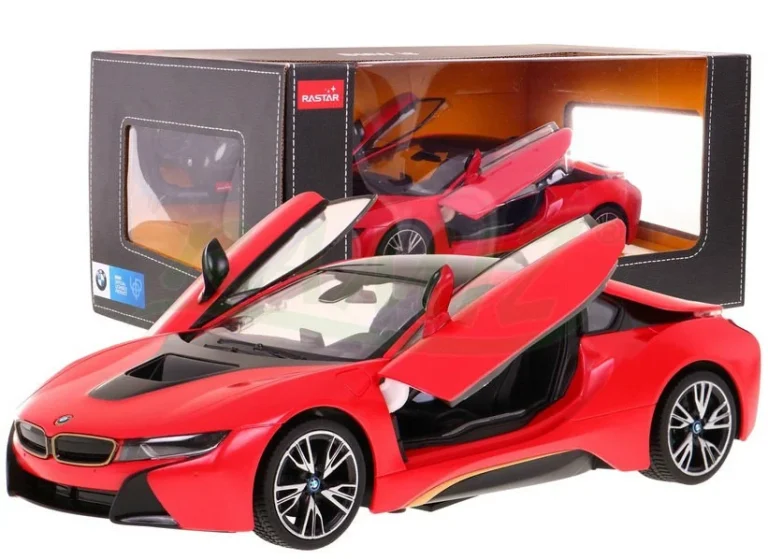 Bmw I8 Crveni Rastar Model 1:14 Automobil Na Daljinsko Upravljanje + 2,4 Ghz Daljinski, Crvena 1
