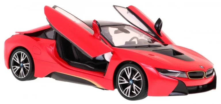Bmw I8 Crveni Rastar Model 1:14 Automobil Na Daljinsko Upravljanje + 2,4 Ghz Daljinski, Crvena 3
